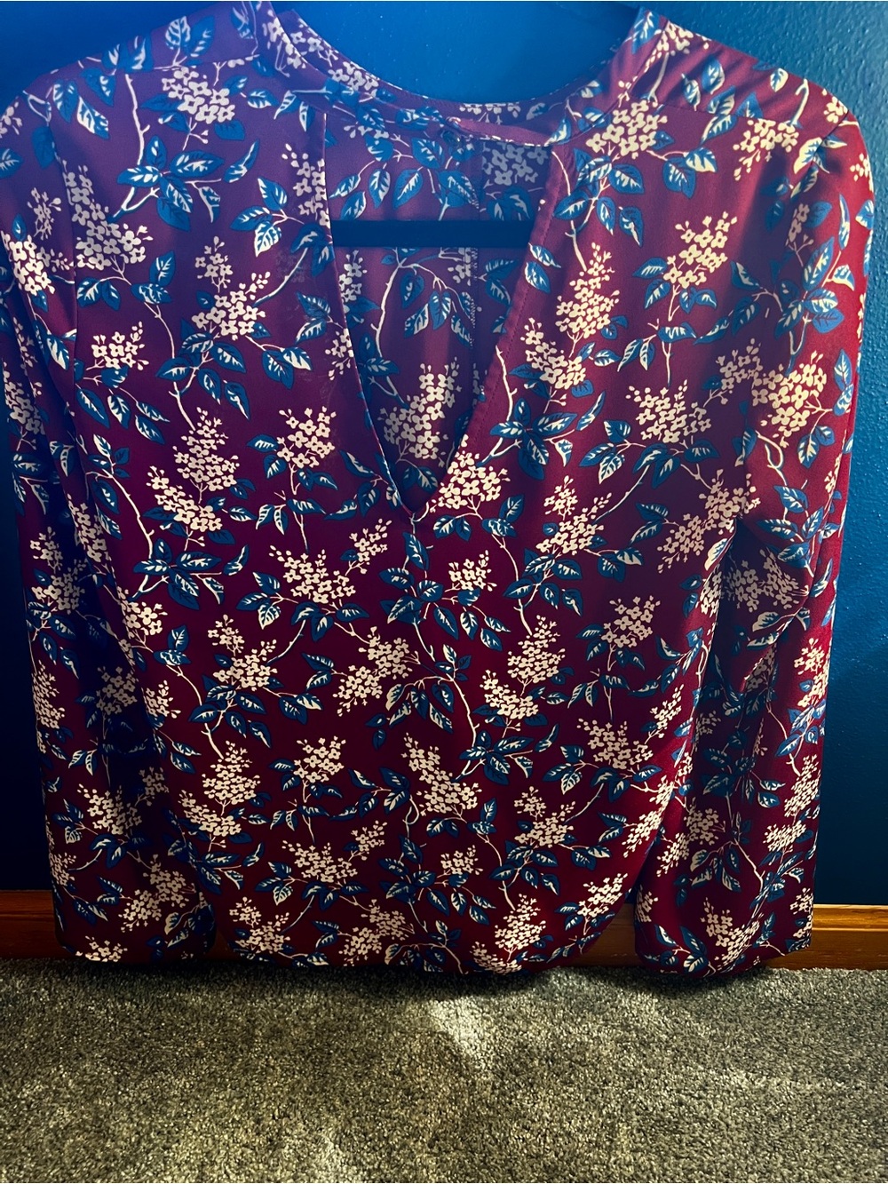 Madewell fall floral Blouse